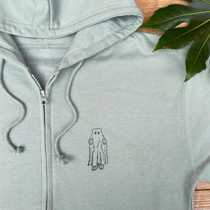 mint hoodie with ghost bear