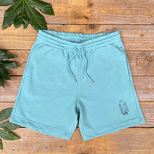 mint shorts with ghost bear