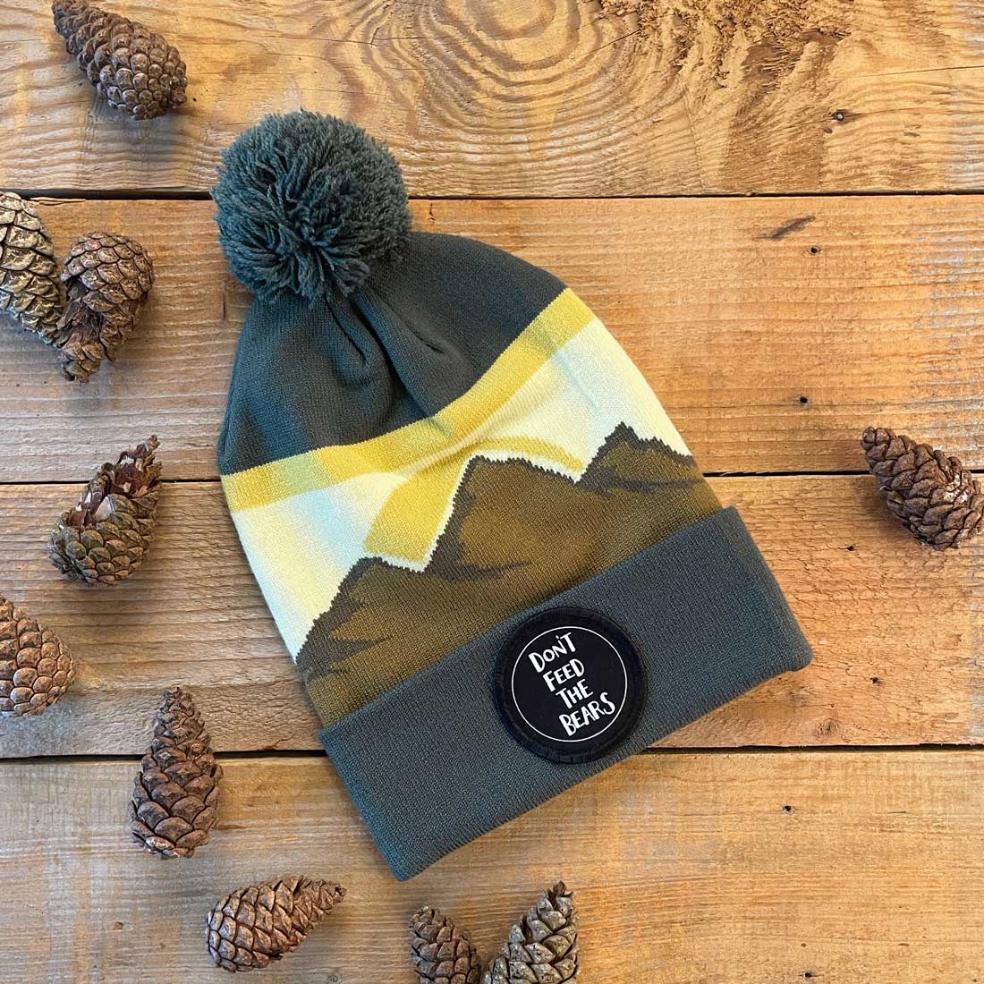 'Don't Feed The Bears' Bobble Hat - Pine Mountain