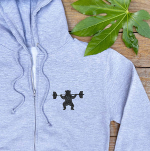 deadlift hoodie grey