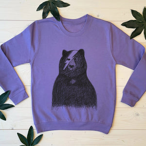 purple kids beat sweater