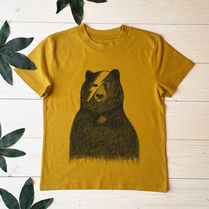 bear tshirt kids bowie tribute