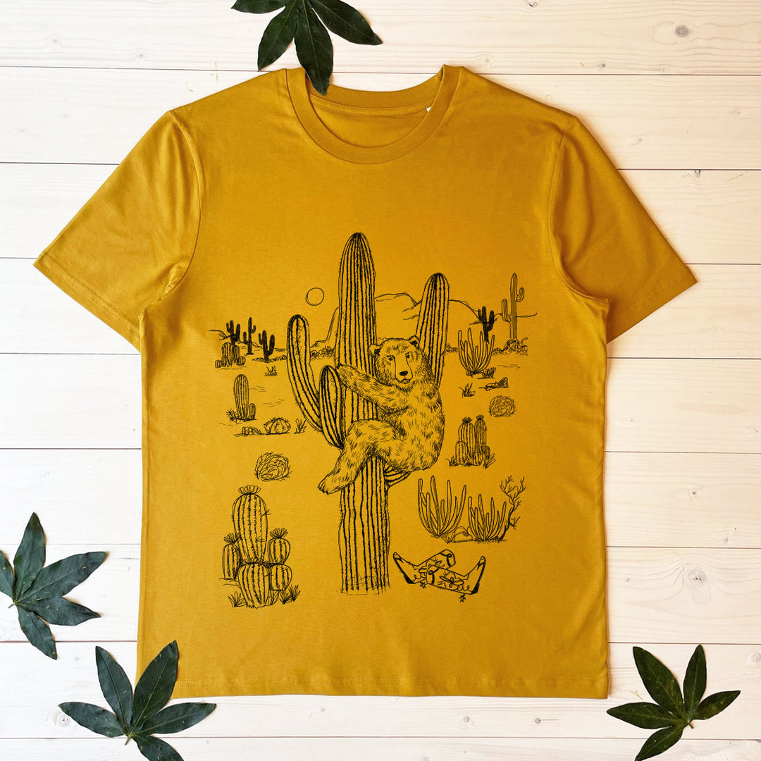 WILD WEST MEN'S T-SHIRT MUSTARD