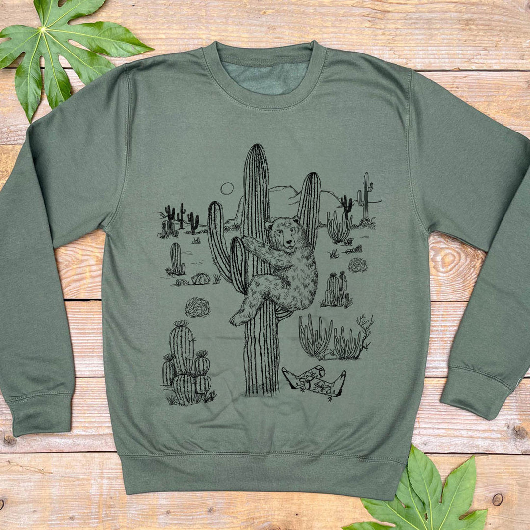 cactus and bear pesto jumper