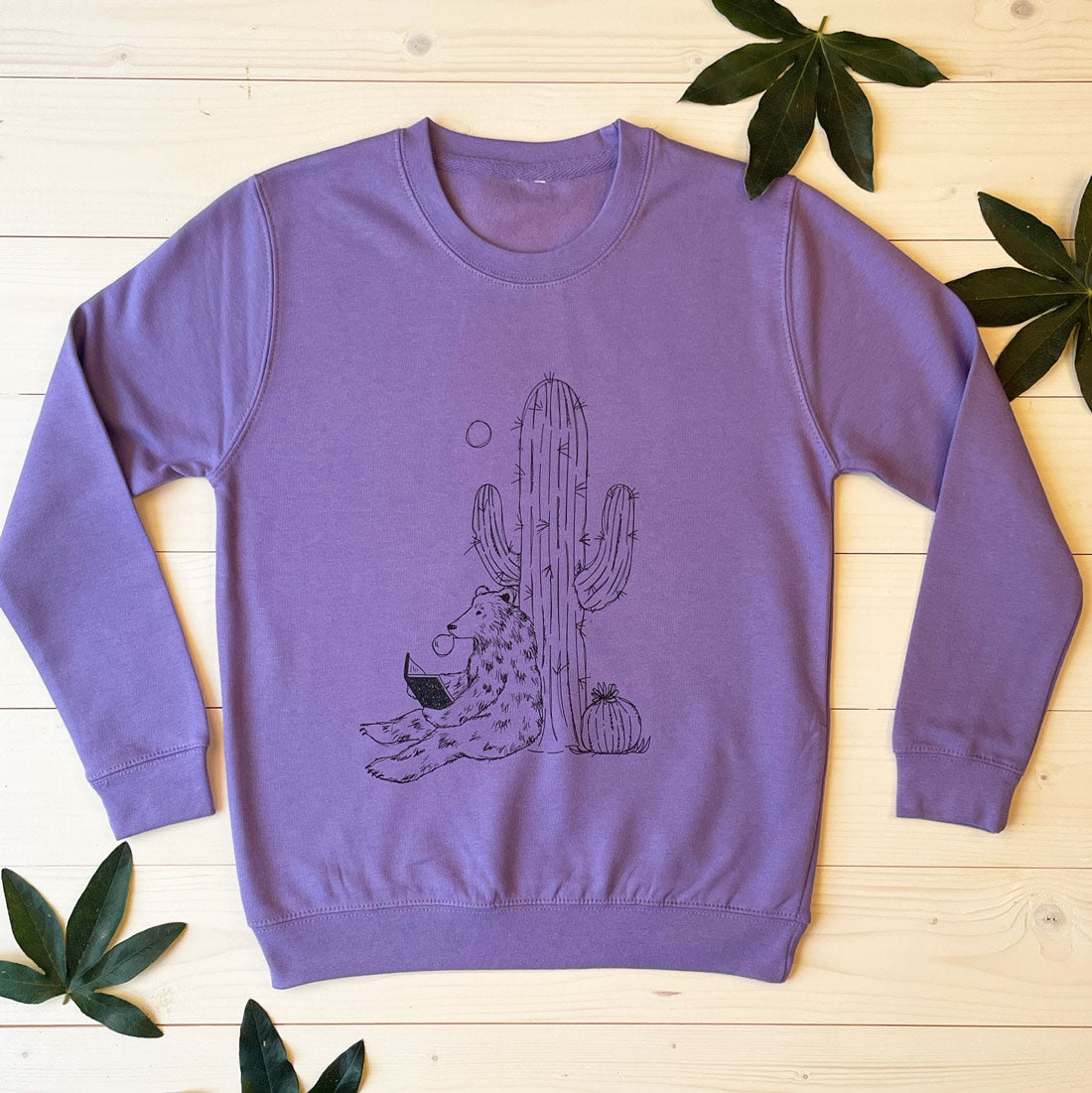 childs bear purple jumper