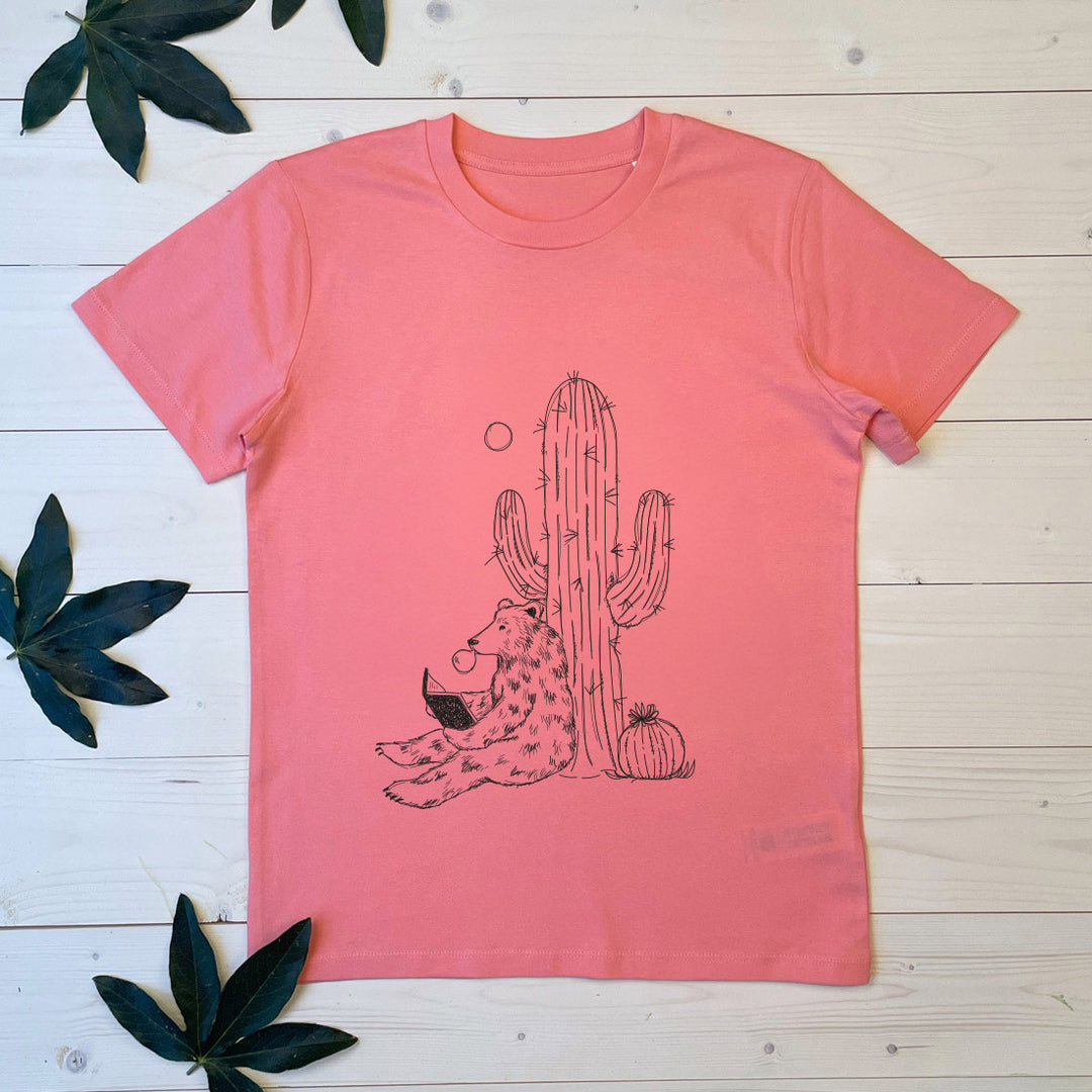 kids cactus and bear tee