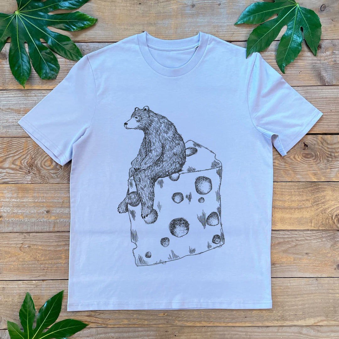 cheese and bear fun tee