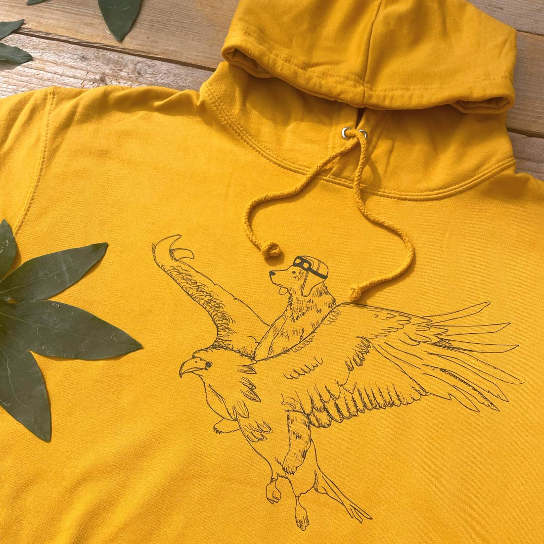 hoodie with bear riding eagle