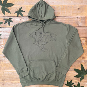 pesto hoodie with bear and eagle