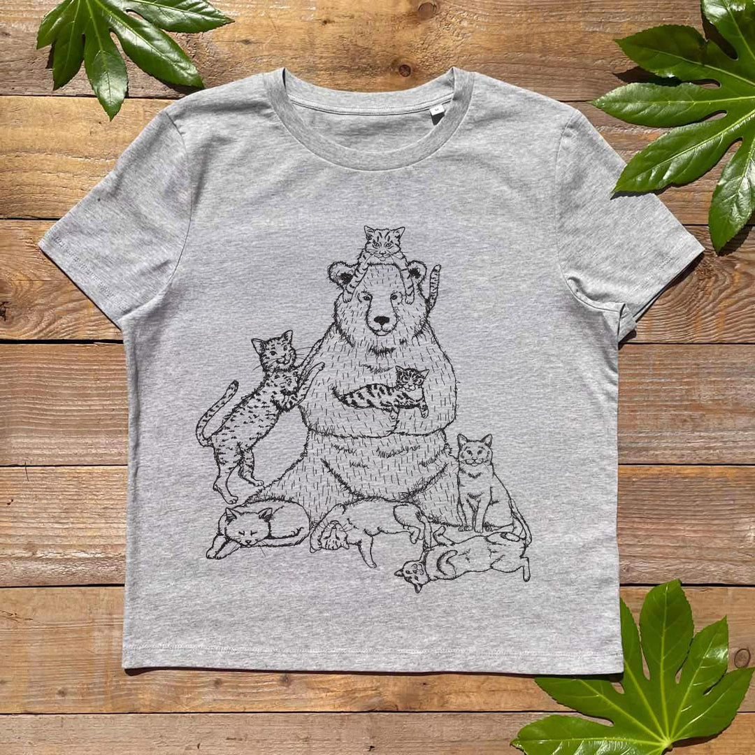 Cat bear T-Shirt Women's Grey