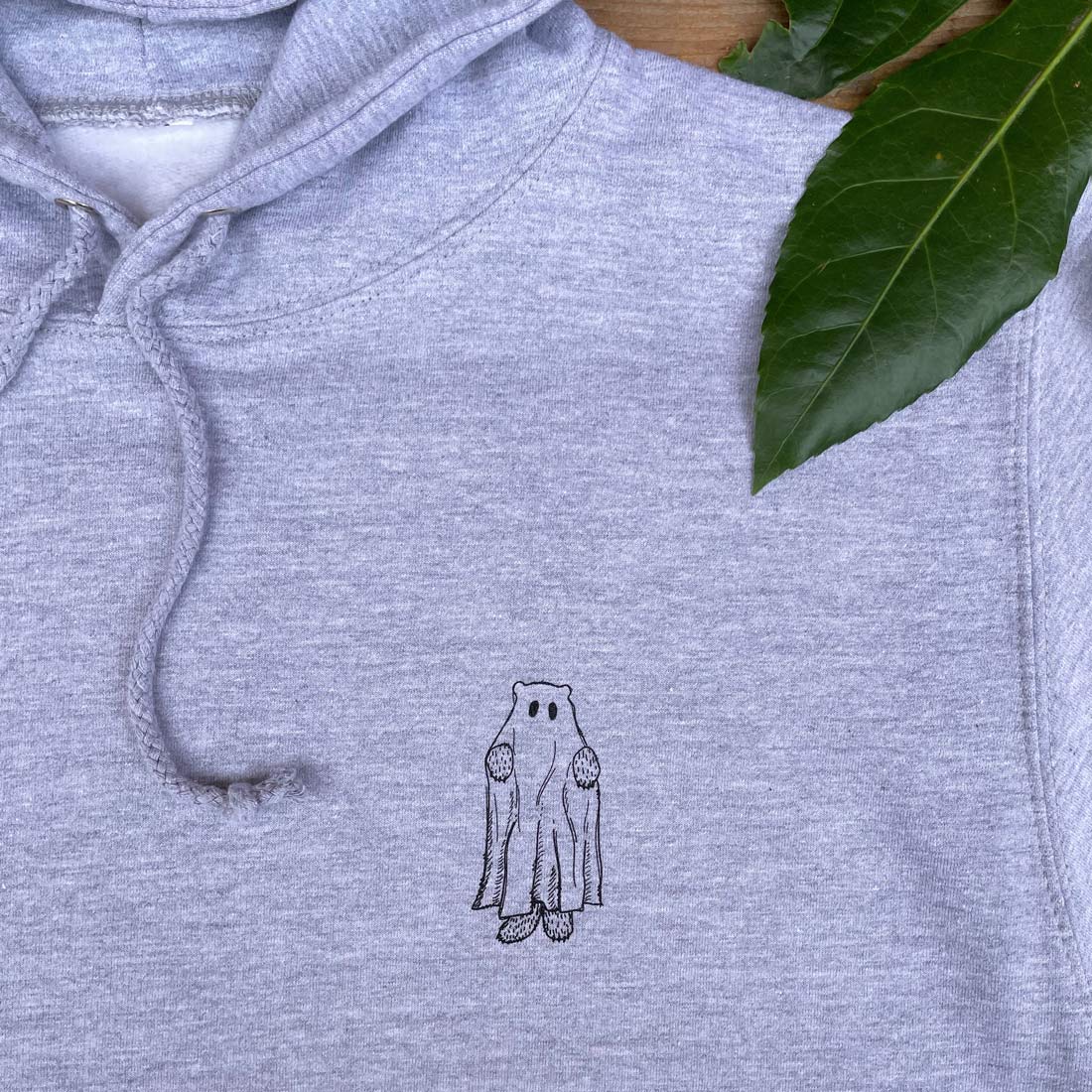 hoodie with bear ghost
