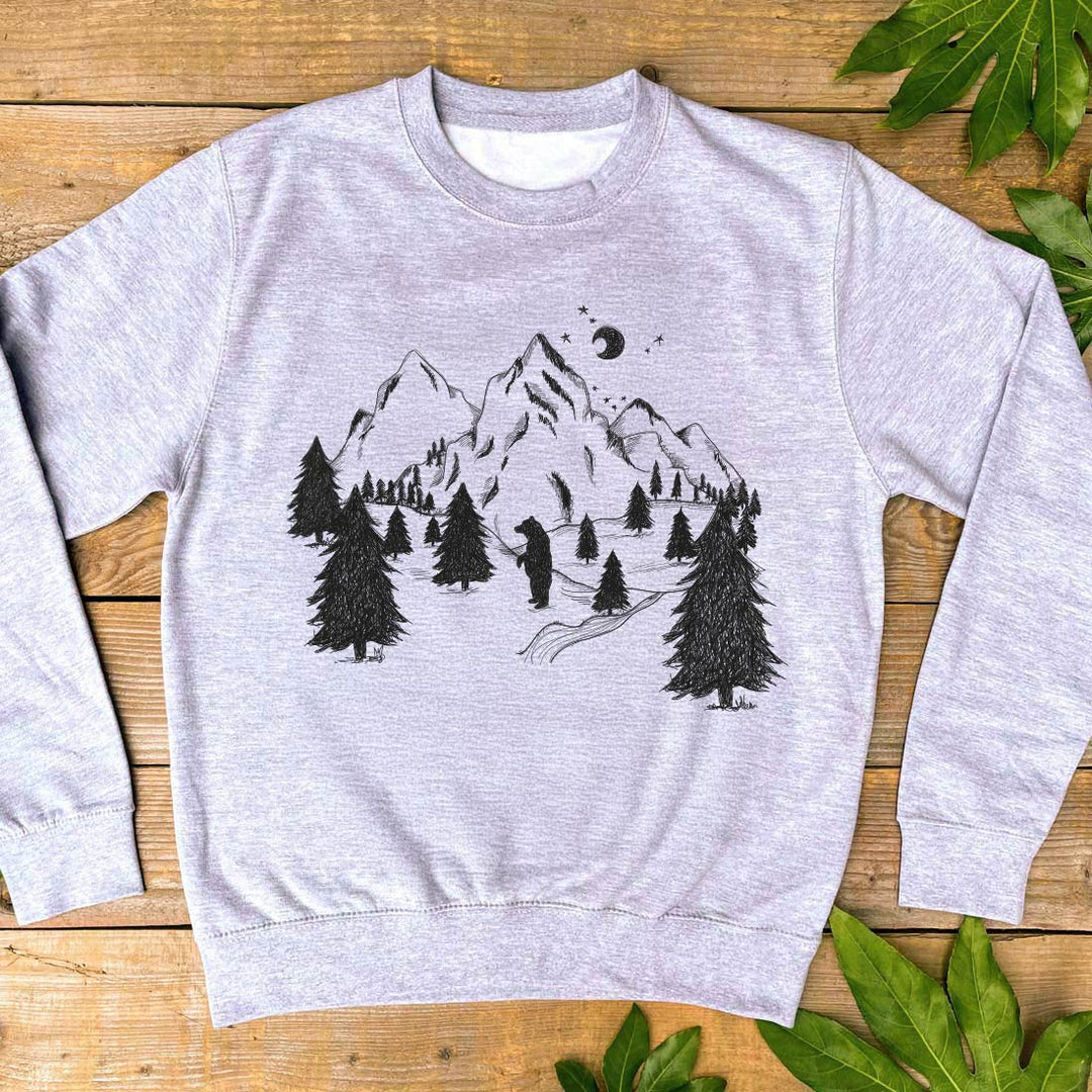 bear in the mountains mens jumper