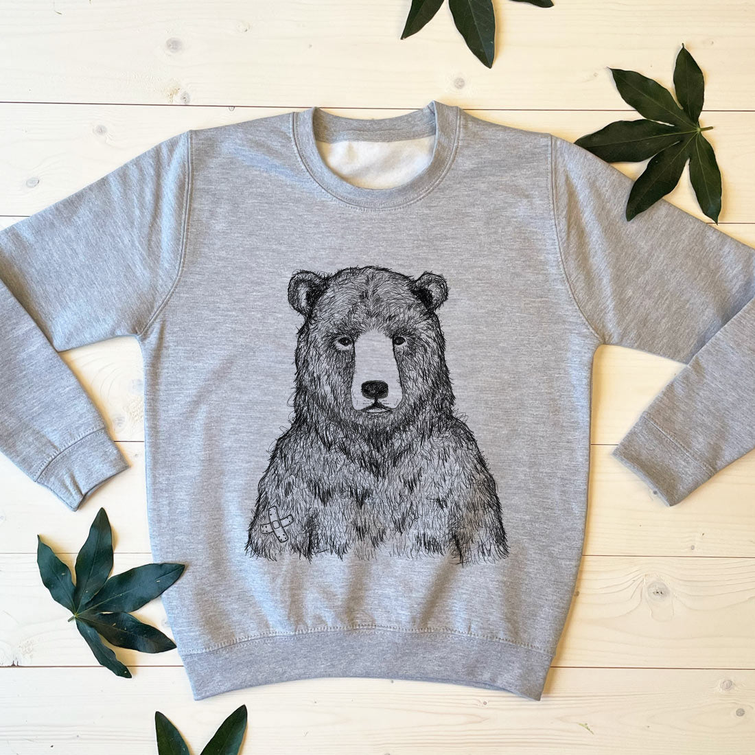 bear kids jumper grey