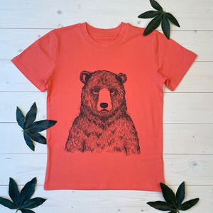 kids grizzly bear tshirt