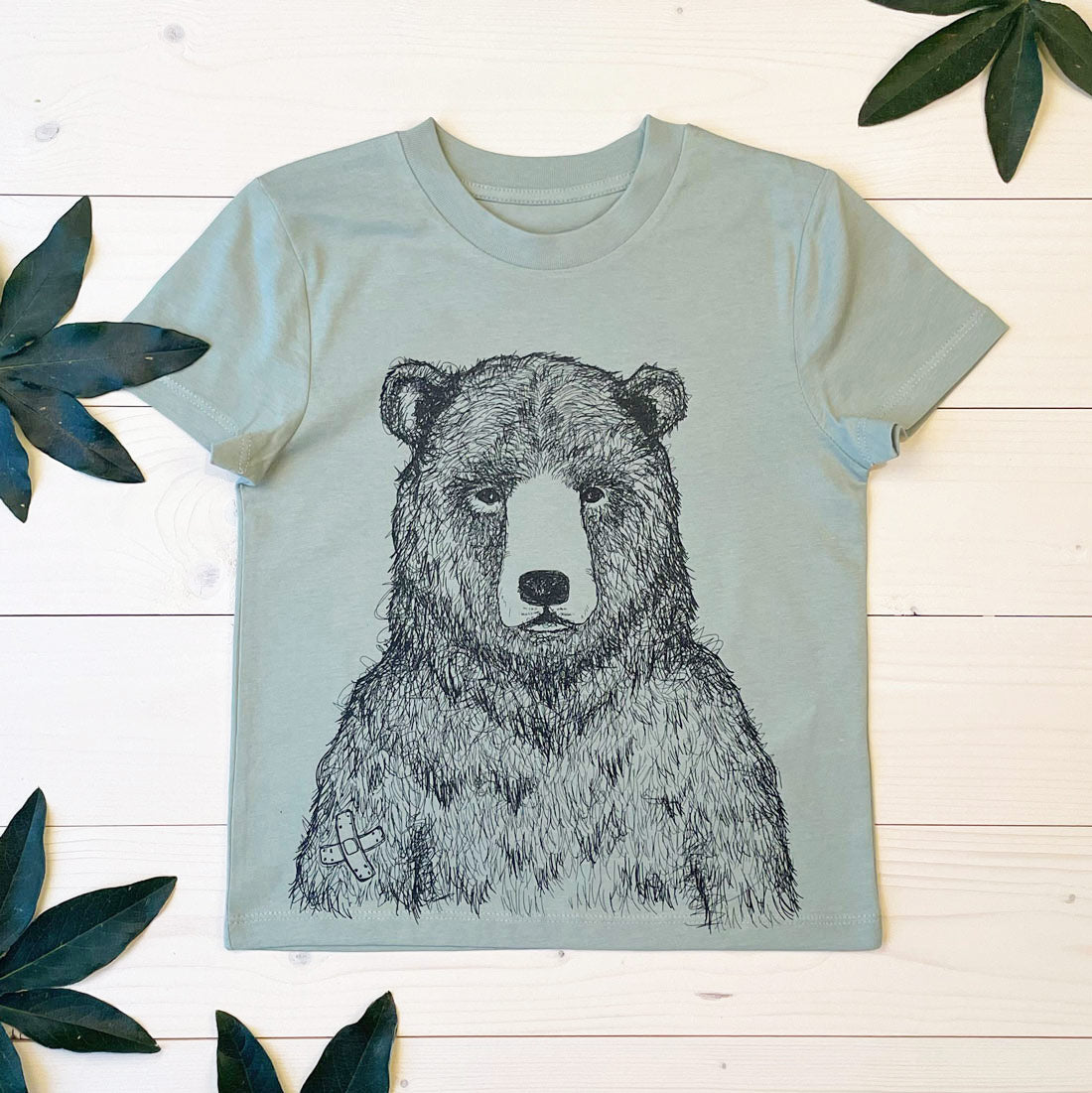 bear mint green tee