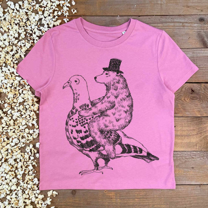 pigeon women's t-shirt Pink Pop