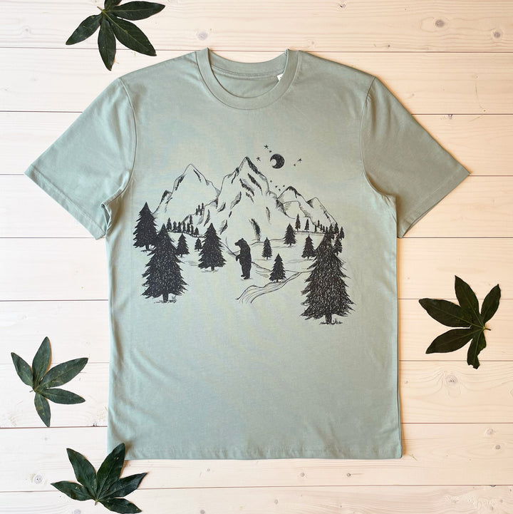 mountain scene adult's t-shirt