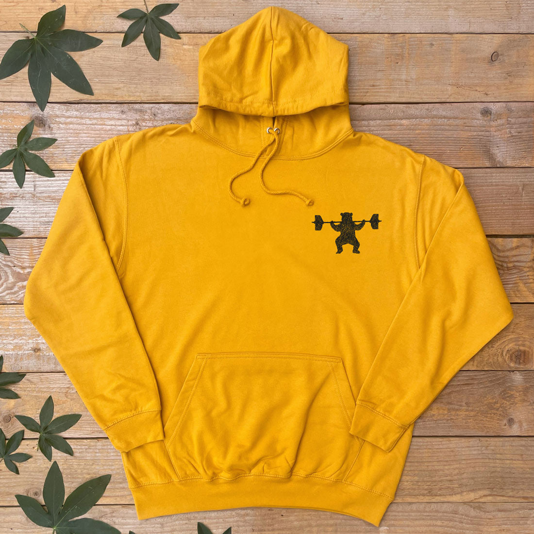 weight lifting bear hoodie