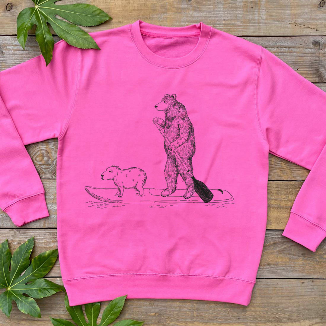 pink bear and capybara jumper