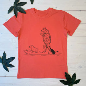 paddle board bear tee