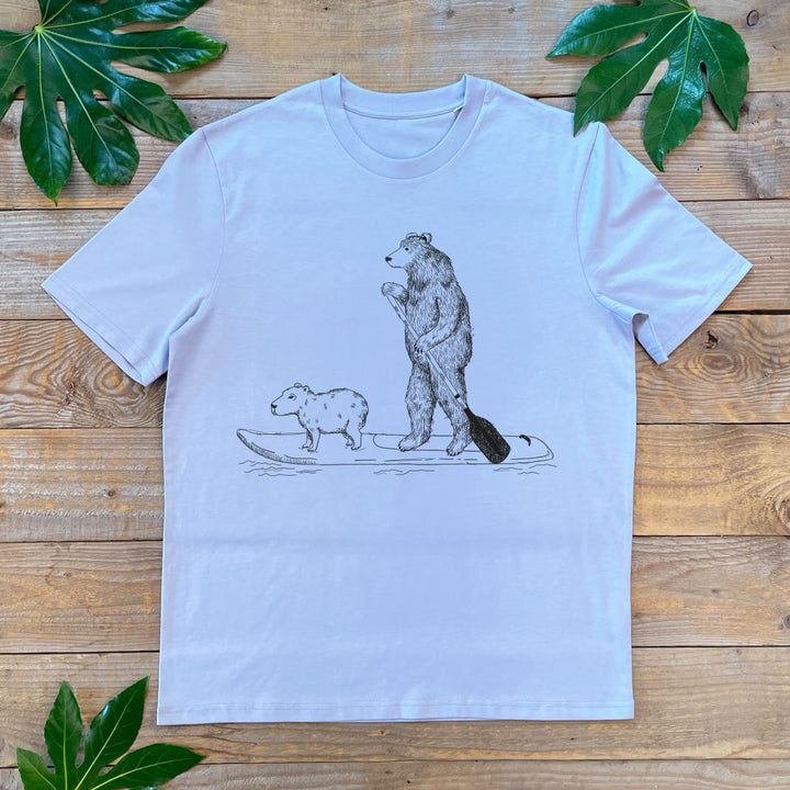 bear on a addle board tshirt