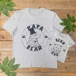 papa bear and cub tshirt