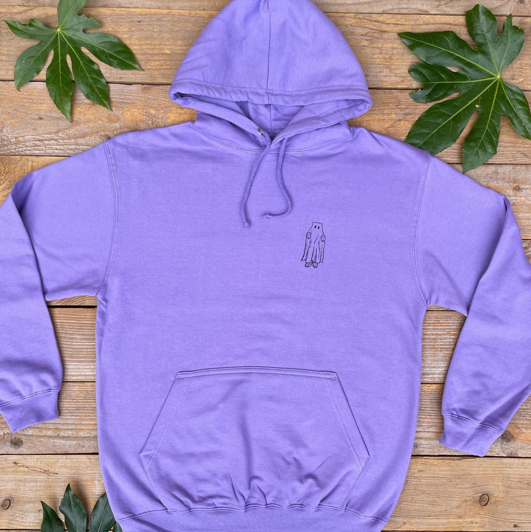 purple hoodie with bear ghost