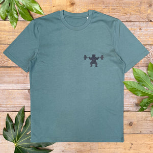 weight lifting bear mens tshirt