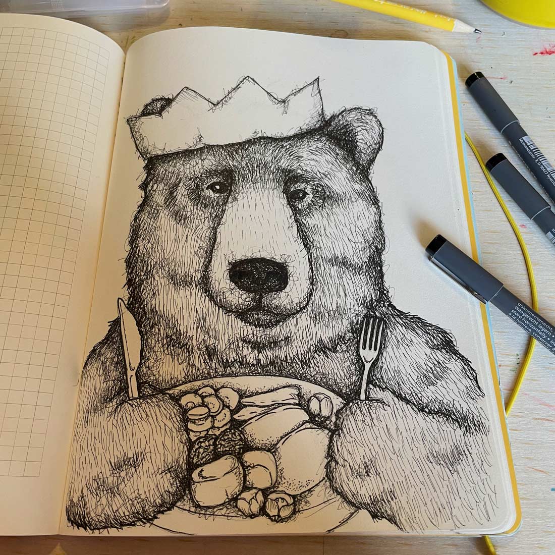 drawing of a bear