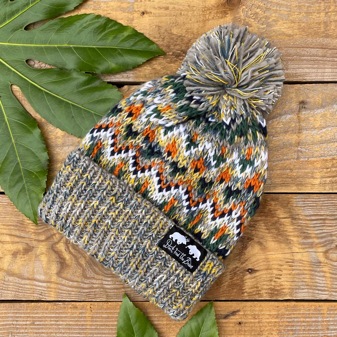 grey winter bobble hat