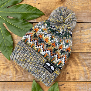 grey winter bobble hat