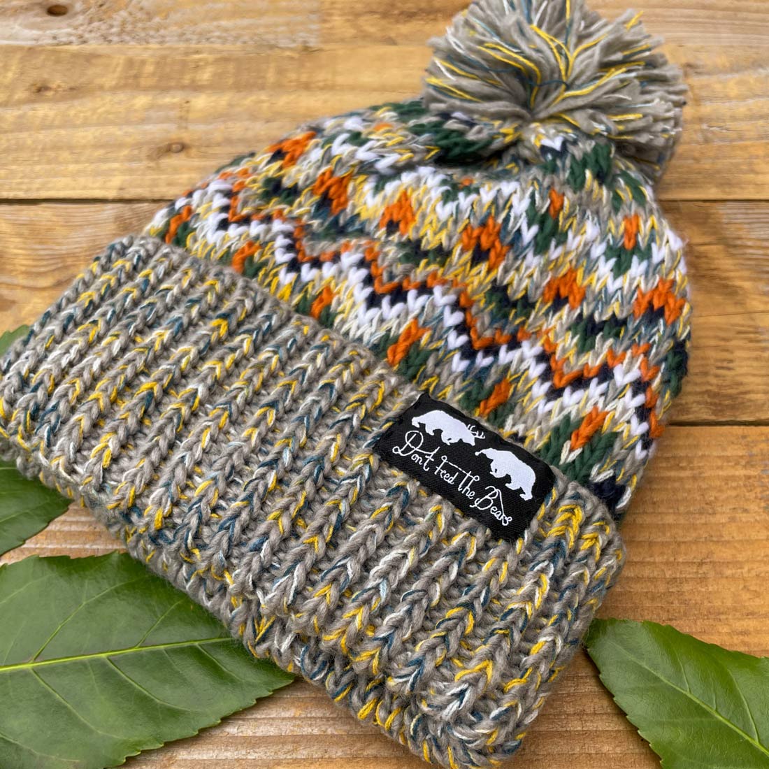 tweed colour bobble hat